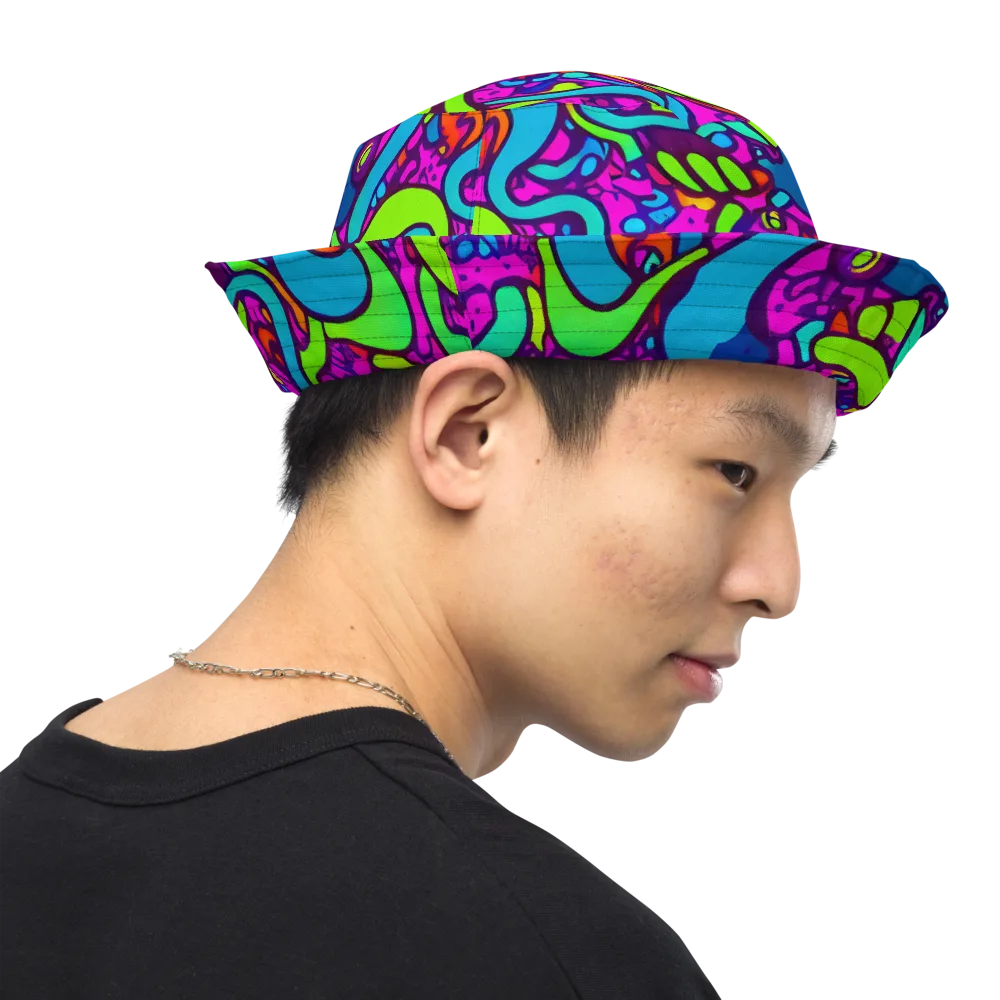Funky Vortex on Reversible Bucket Hat — Right Outside