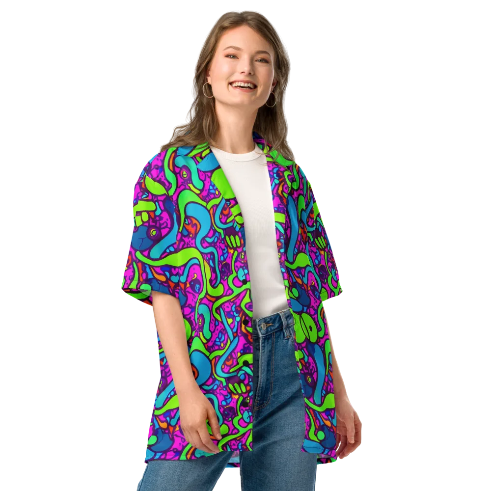 Funky Vortex on Button Shirt — Front
