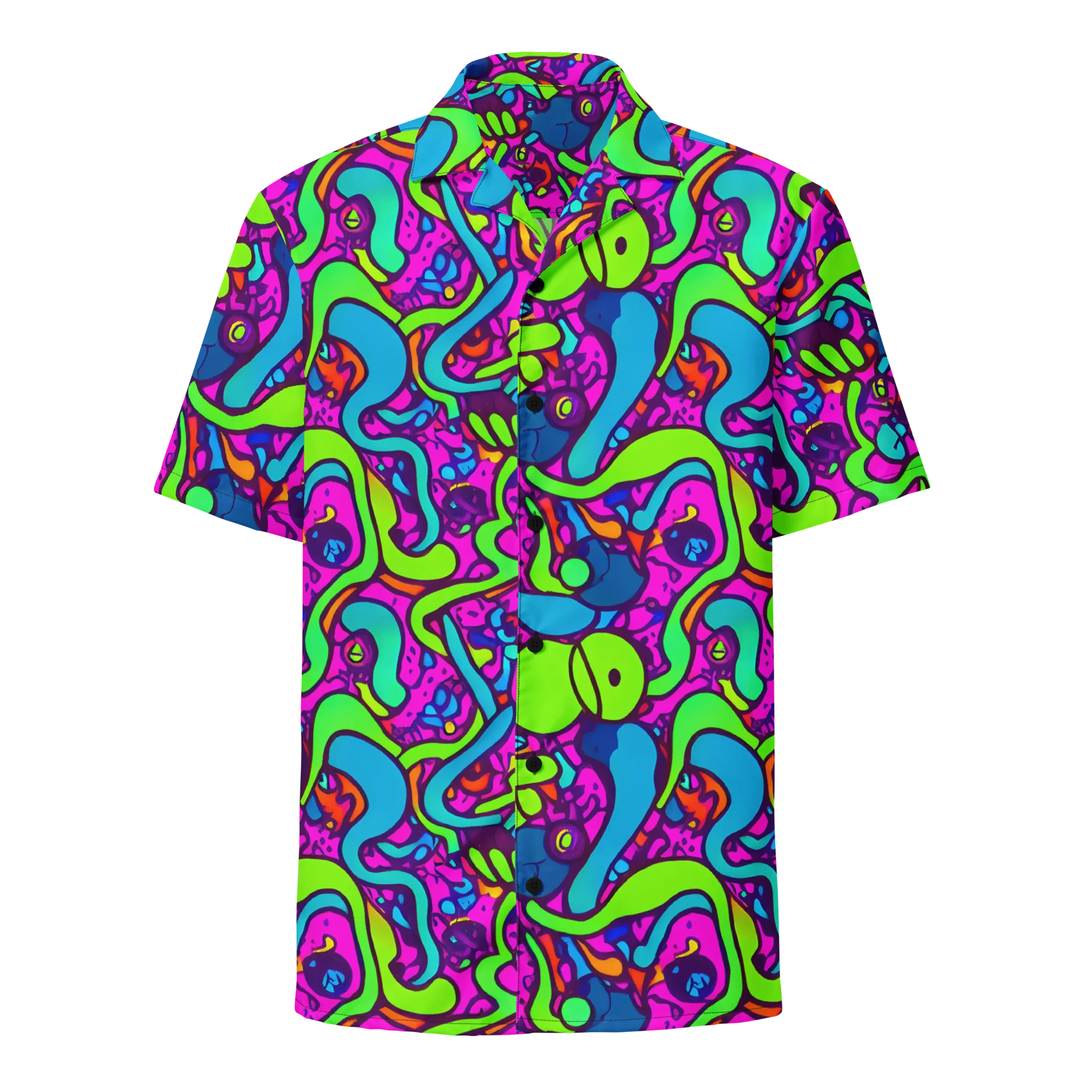Funky Vortex on Button Shirt — Front