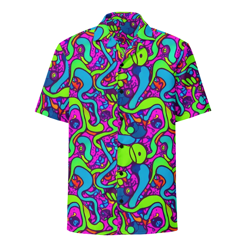 Funky Vortex on Button Shirt — Front