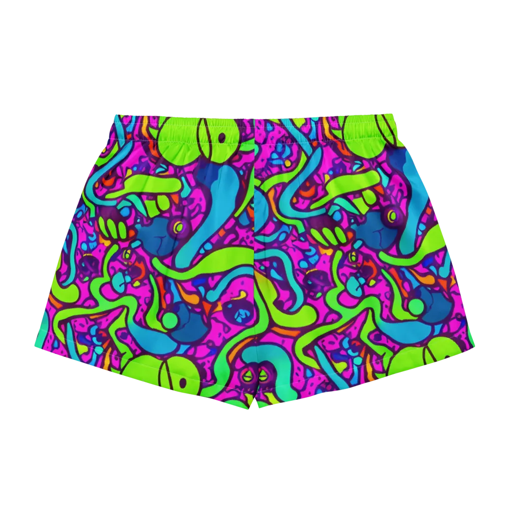 Funky Vortex on Women's Pajama Shorts — Back