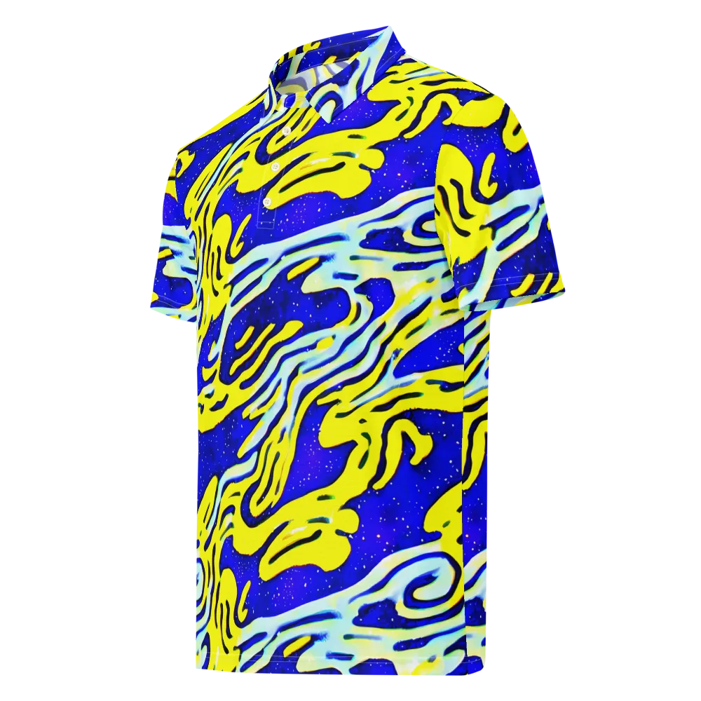 Electric Horizon on Men's Slim Fit Polo Shirt — Left Front
