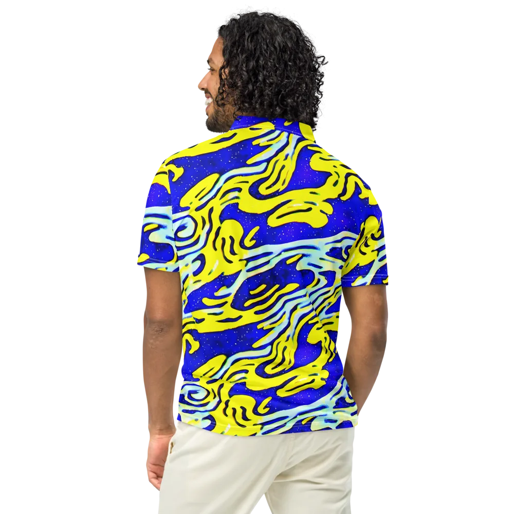 Electric Horizon on Men's Slim Fit Polo Shirt — Back