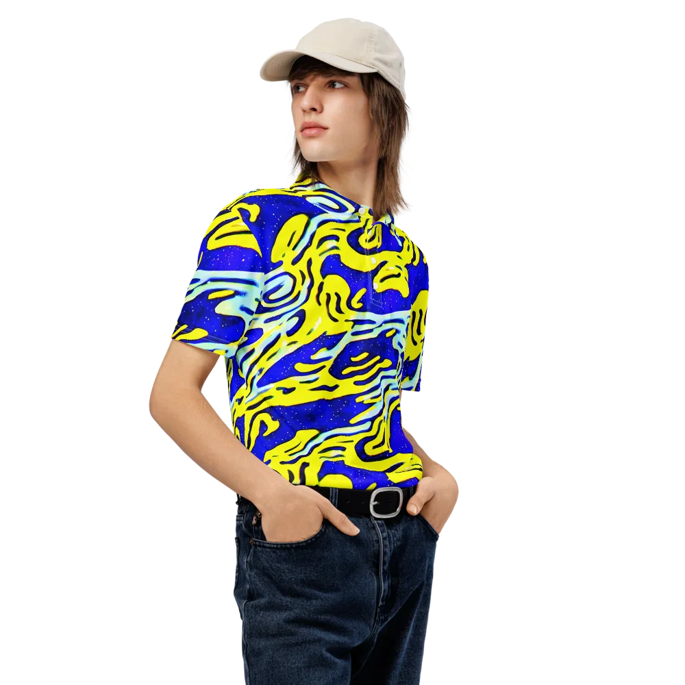 Electric Horizon on Men's Slim Fit Polo Shirt — Right Front