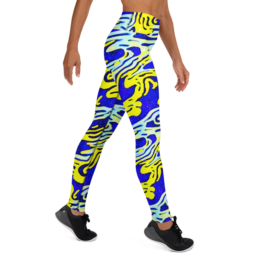 Electric Horizon on Yoga Leggings — Right