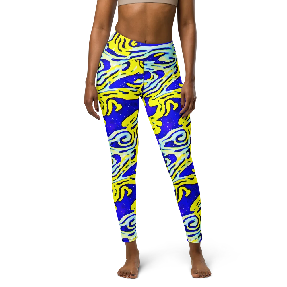 Electric Horizon on Yoga Leggings — Front