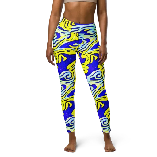 Electric Horizon on a Yoga Leggings