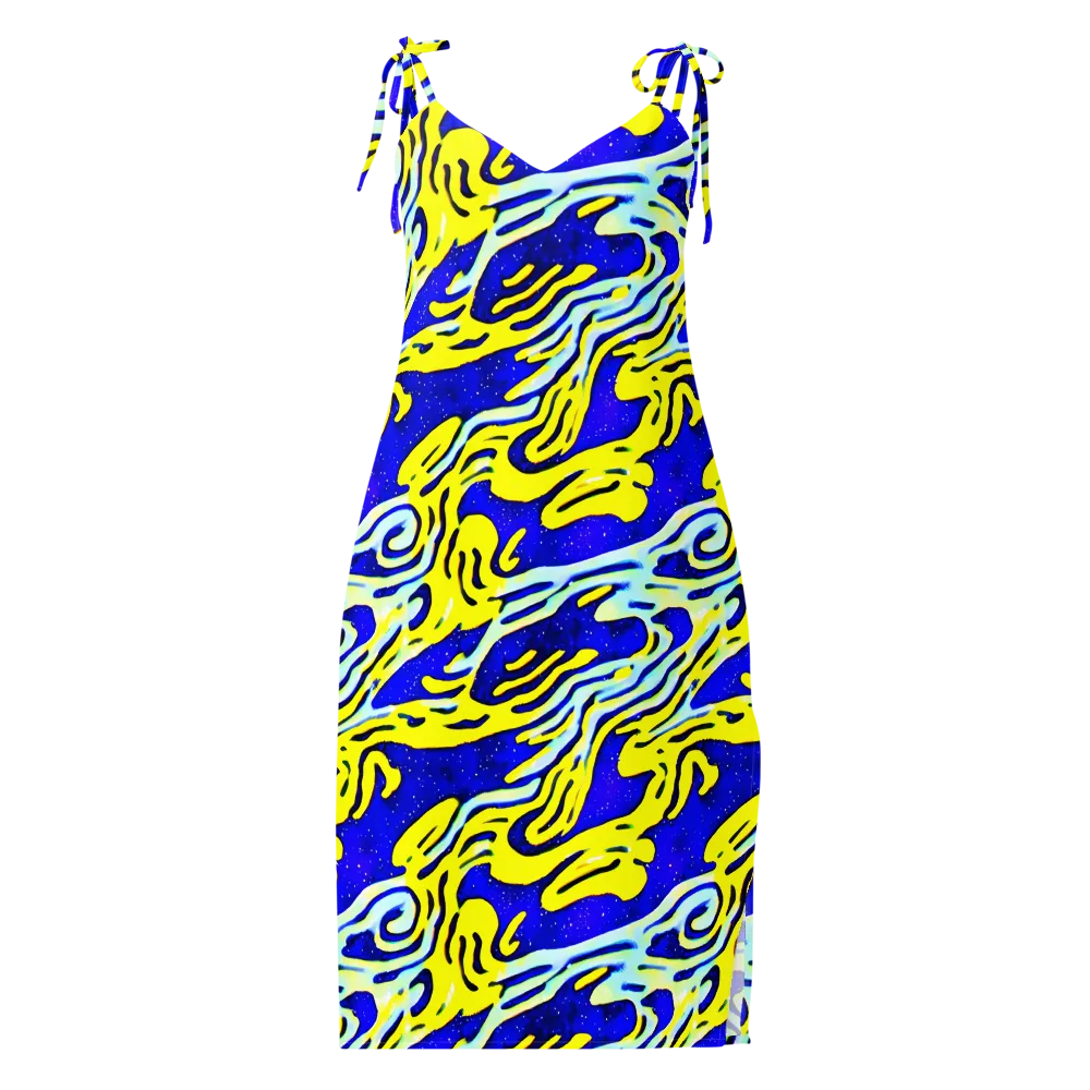 Electric Horizon on Slip Dress — Front