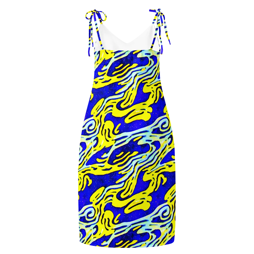 Electric Horizon on Slip Dress — Back
