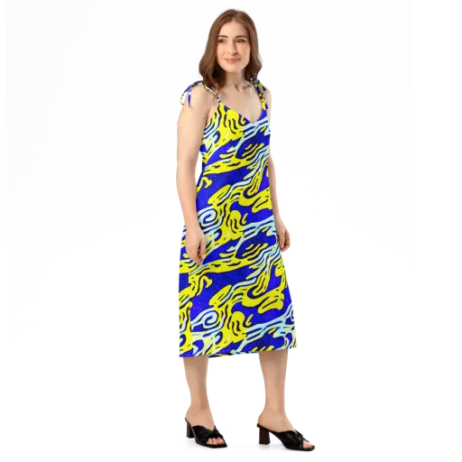 Electric Horizon on a Slip Dress