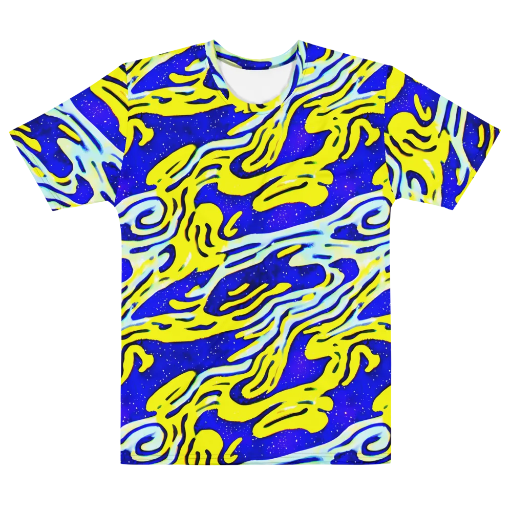Electric Horizon on Men's Cotton Crew Neck T-Shirt — Front