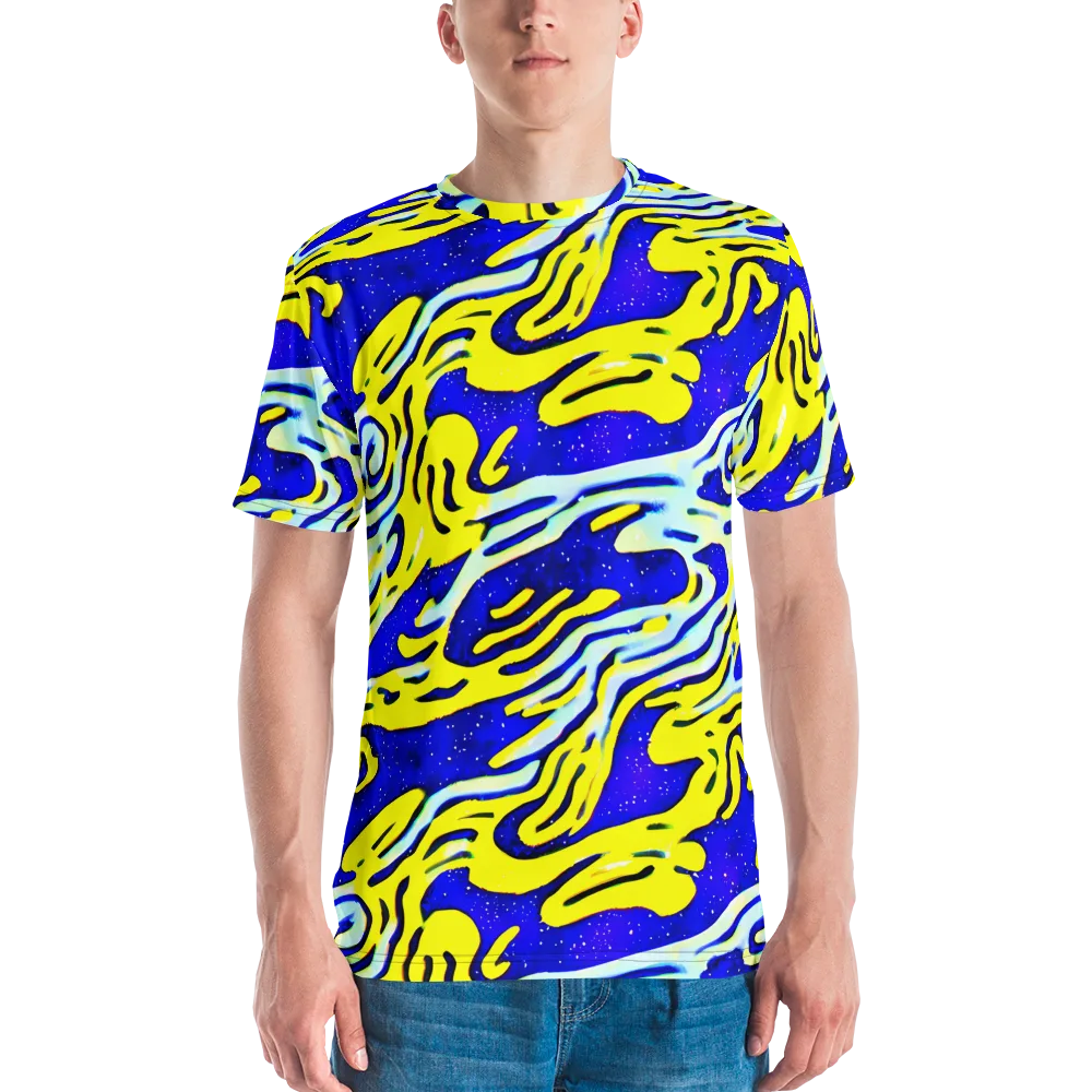 Electric Horizon on Men's Crew Neck T-Shirt — Front