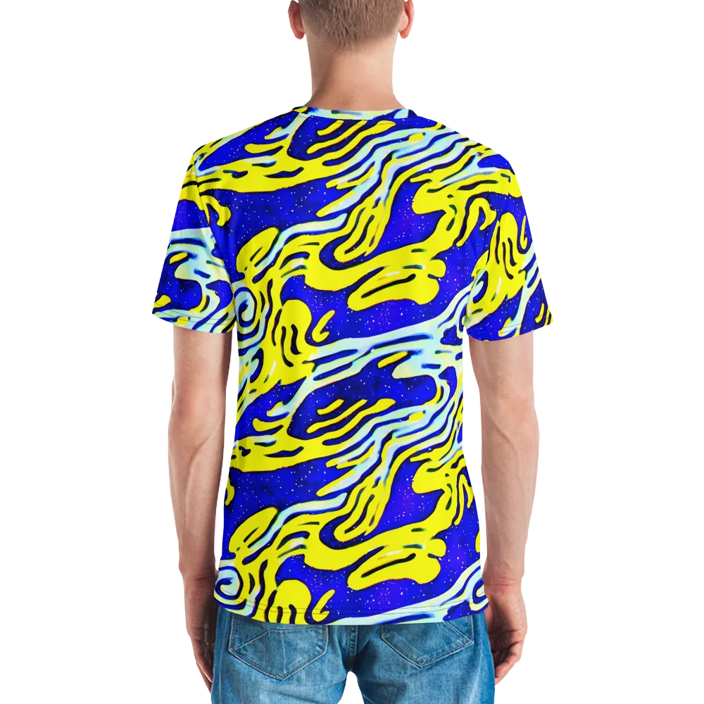 Electric Horizon on Men's Crew Neck T-Shirt — Back