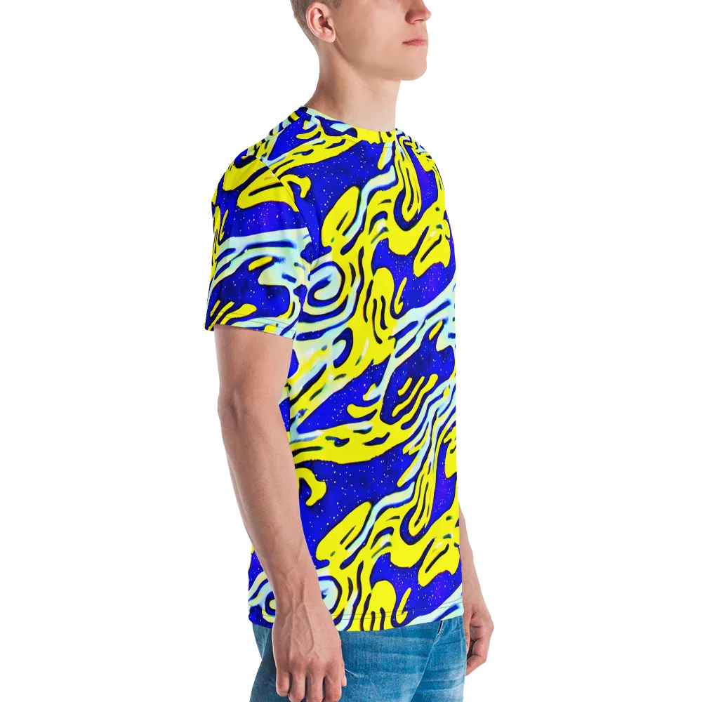 Electric Horizon on Men's Crew Neck T-Shirt — Right