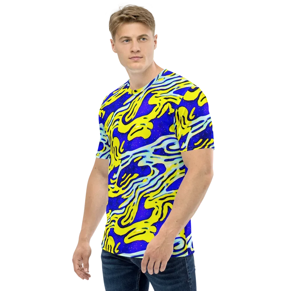 Electric Horizon on Men's Crew Neck T-Shirt — Left