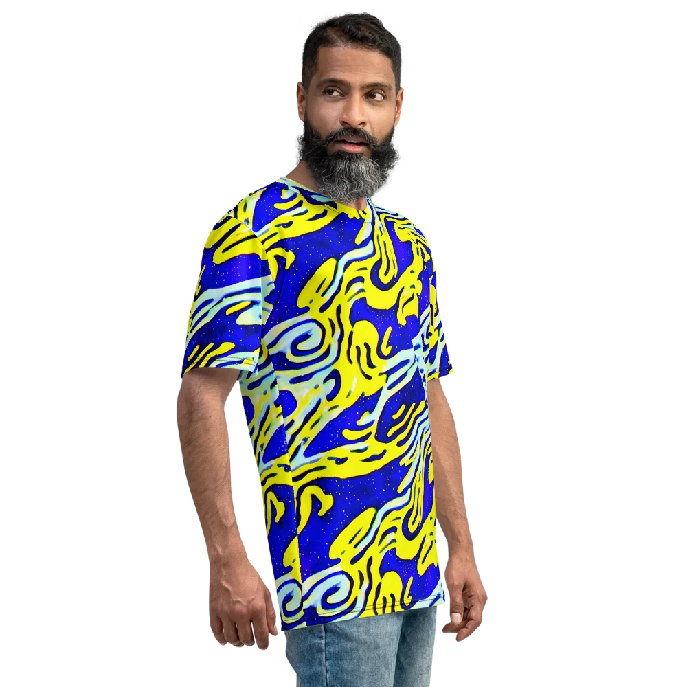 Electric Horizon on Men's Crew Neck T-Shirt — Right