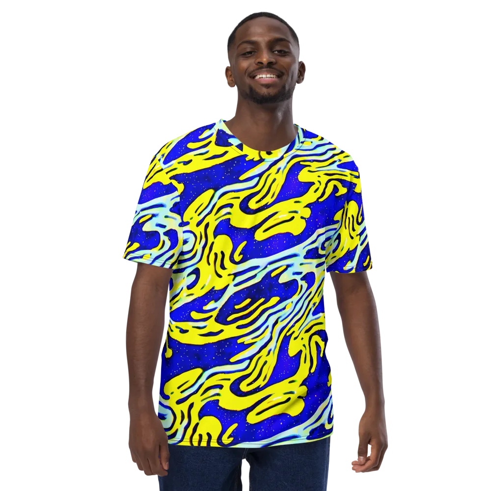 Electric Horizon on Men's Crew Neck T-Shirt — Front