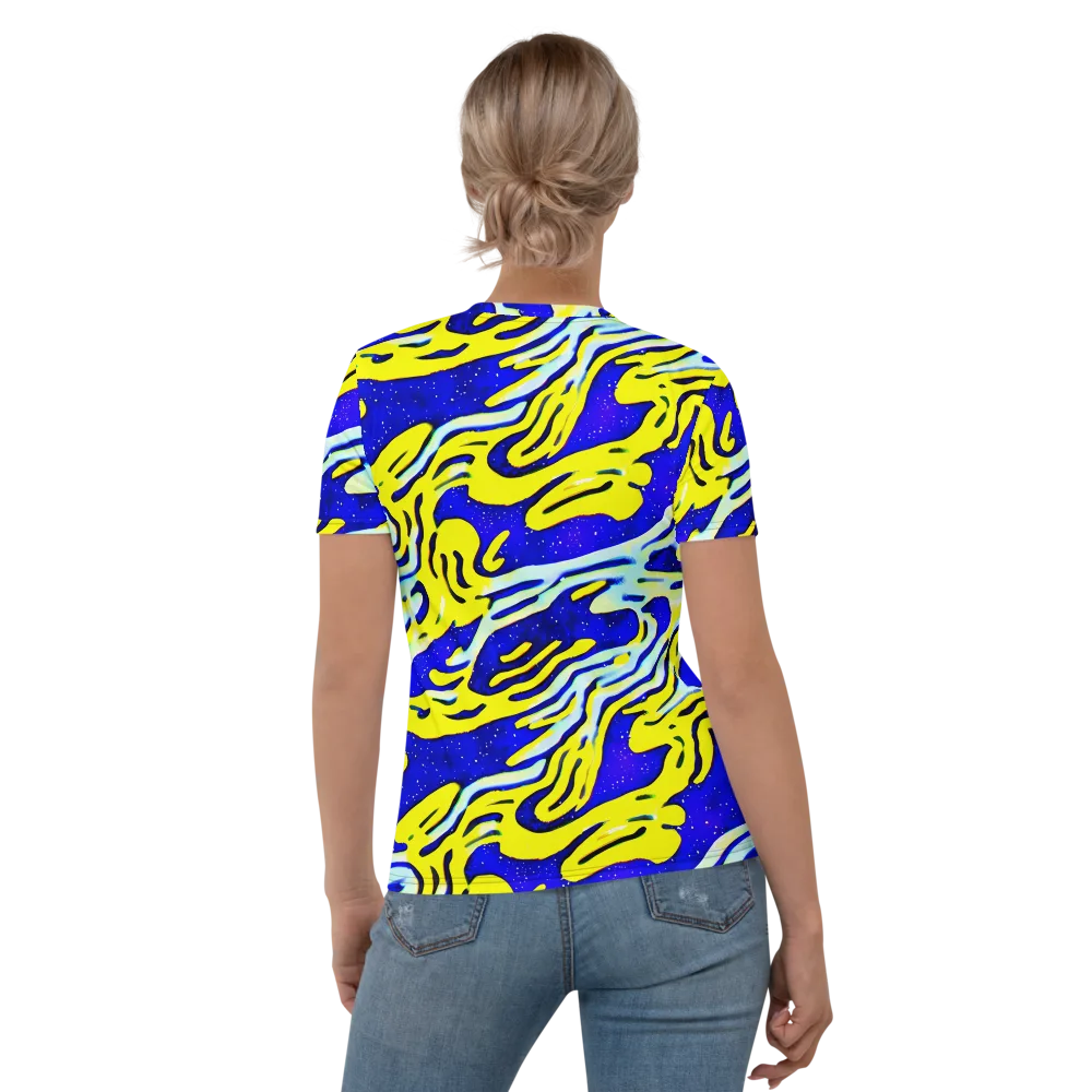 Electric Horizon on Women's Crew Neck T-Shirt — Back