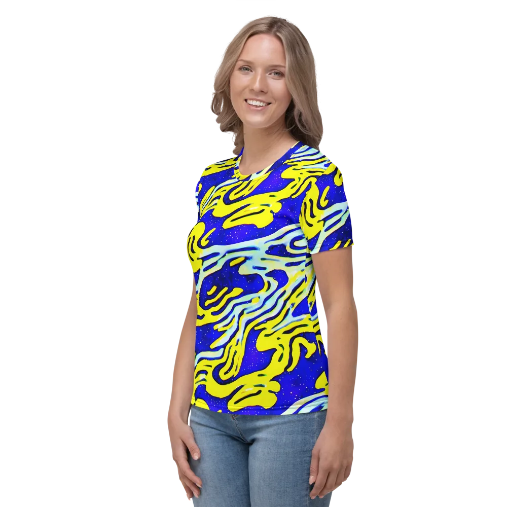 Electric Horizon on Women's Crew Neck T-Shirt — Left