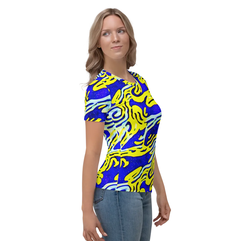 Electric Horizon on Women's Crew Neck T-Shirt — Right