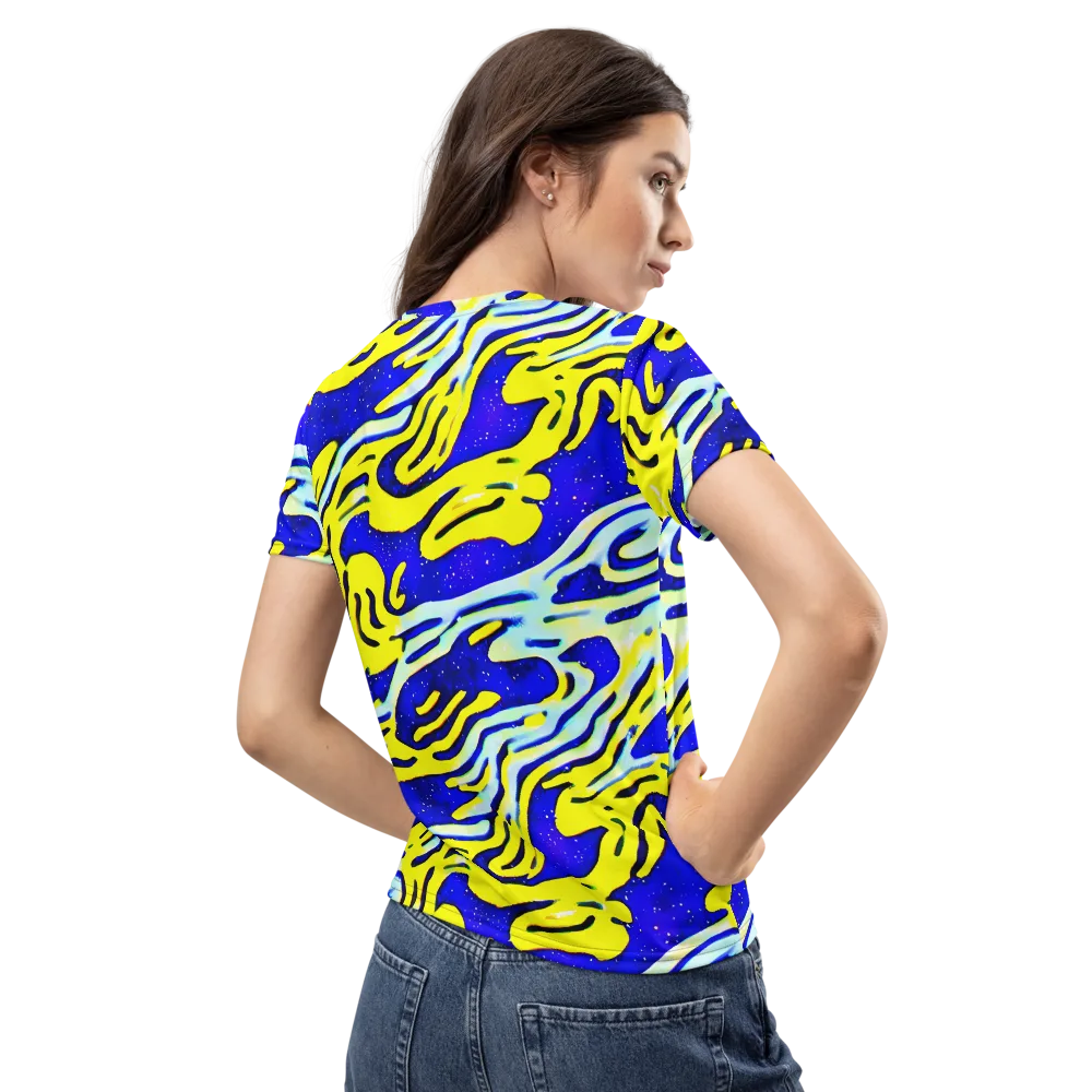 Electric Horizon on Women's Crew Neck T-Shirt — Back