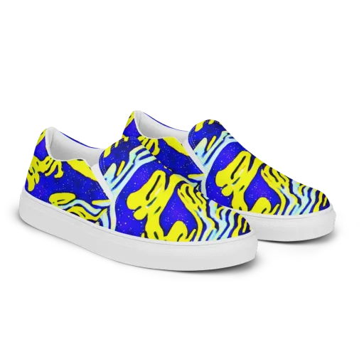 Electric Horizon on a Men's Slip-On Canvas Shoes