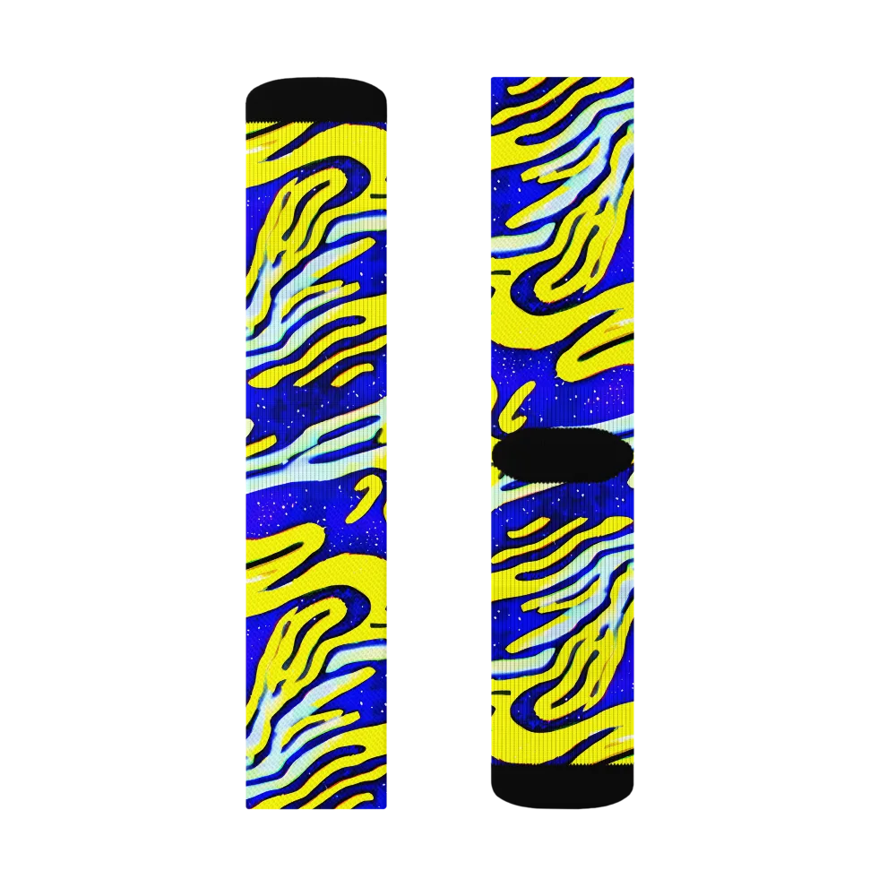 Electric Horizon on Socks — Left Sock