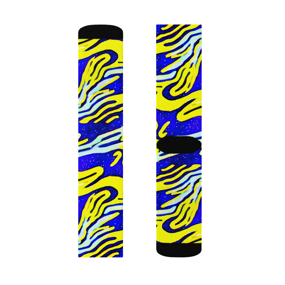 Electric Horizon on Socks — Right Sock