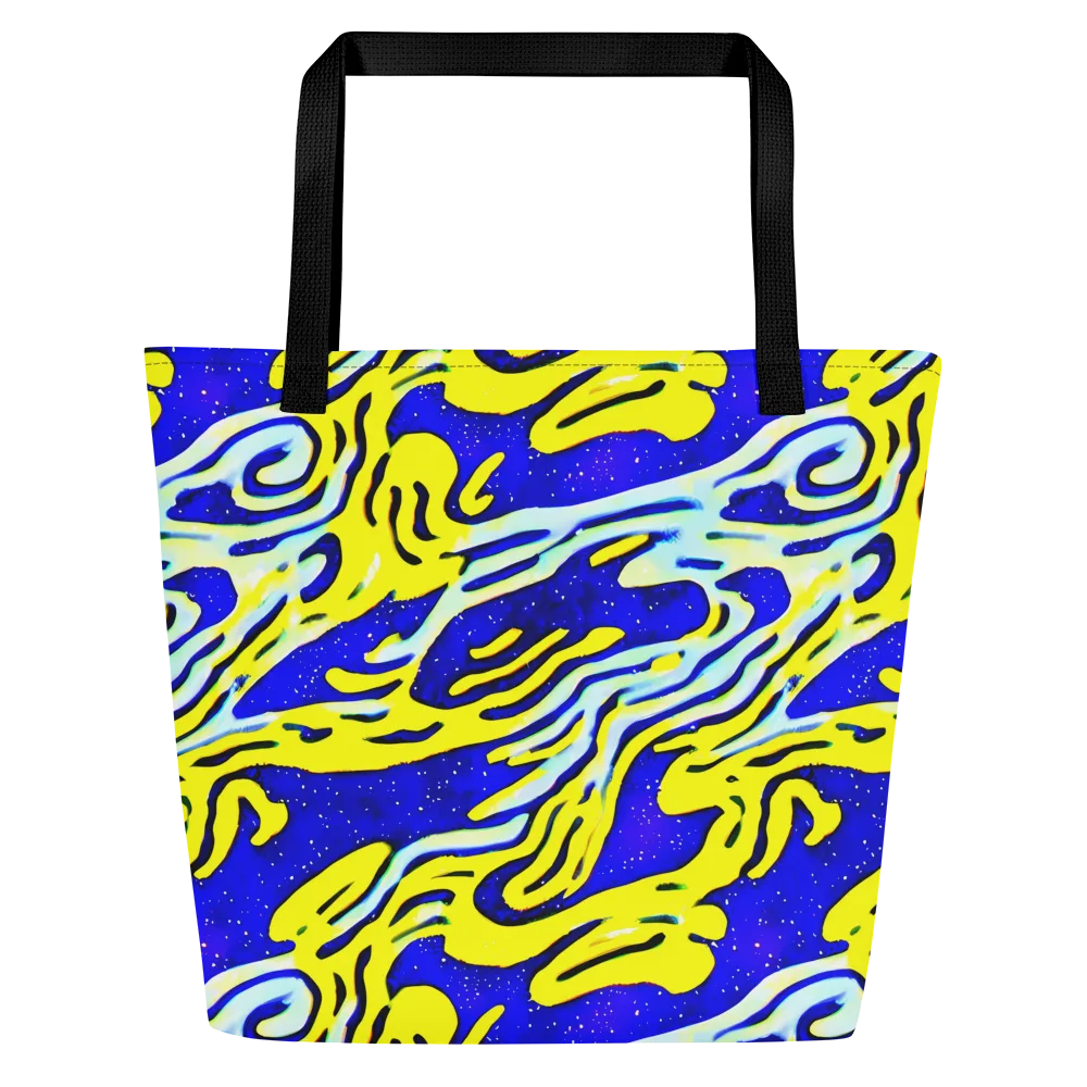 Electric Horizon on Large Tote Bag W/ Pocket — Front