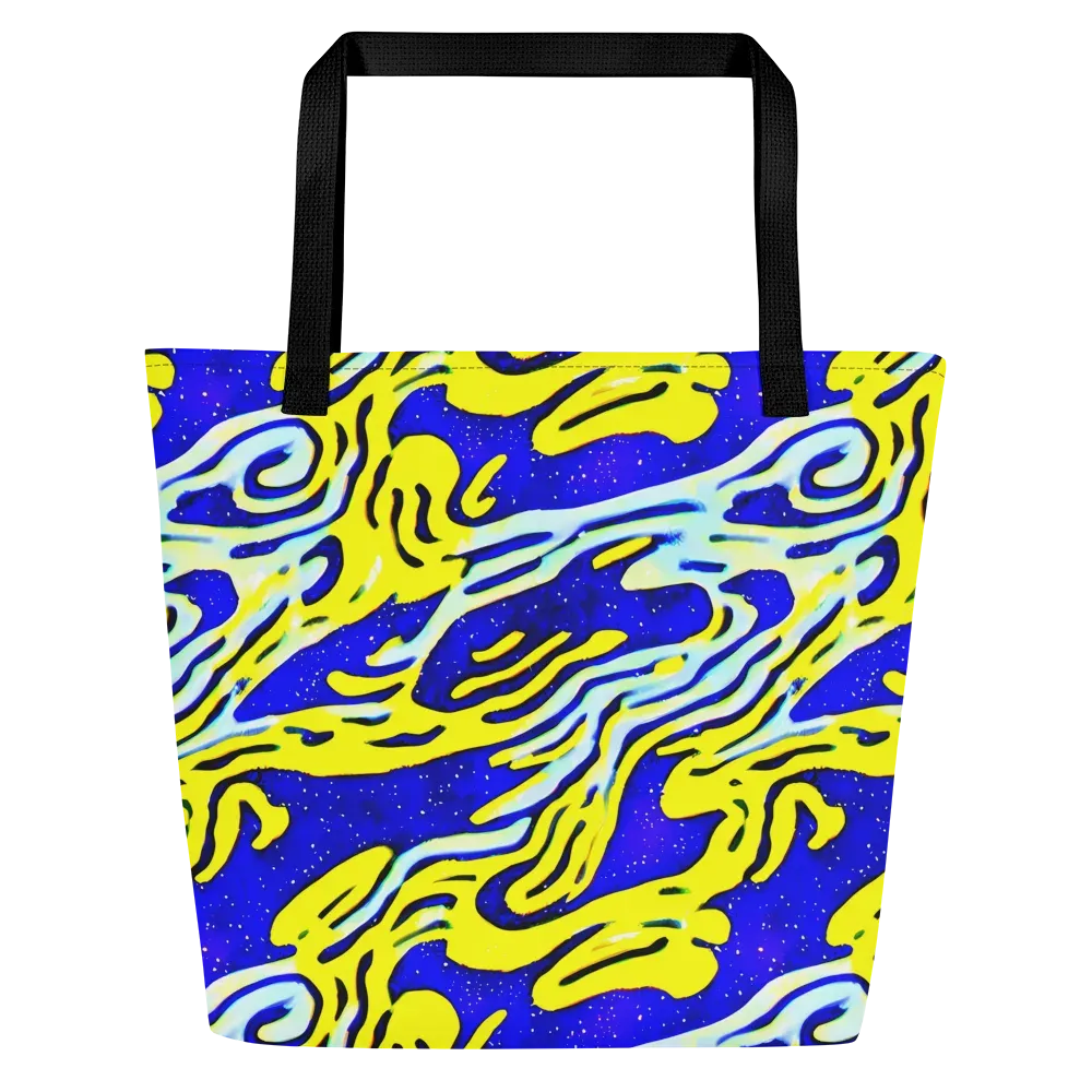Electric Horizon on Large Tote Bag W/ Pocket — Front