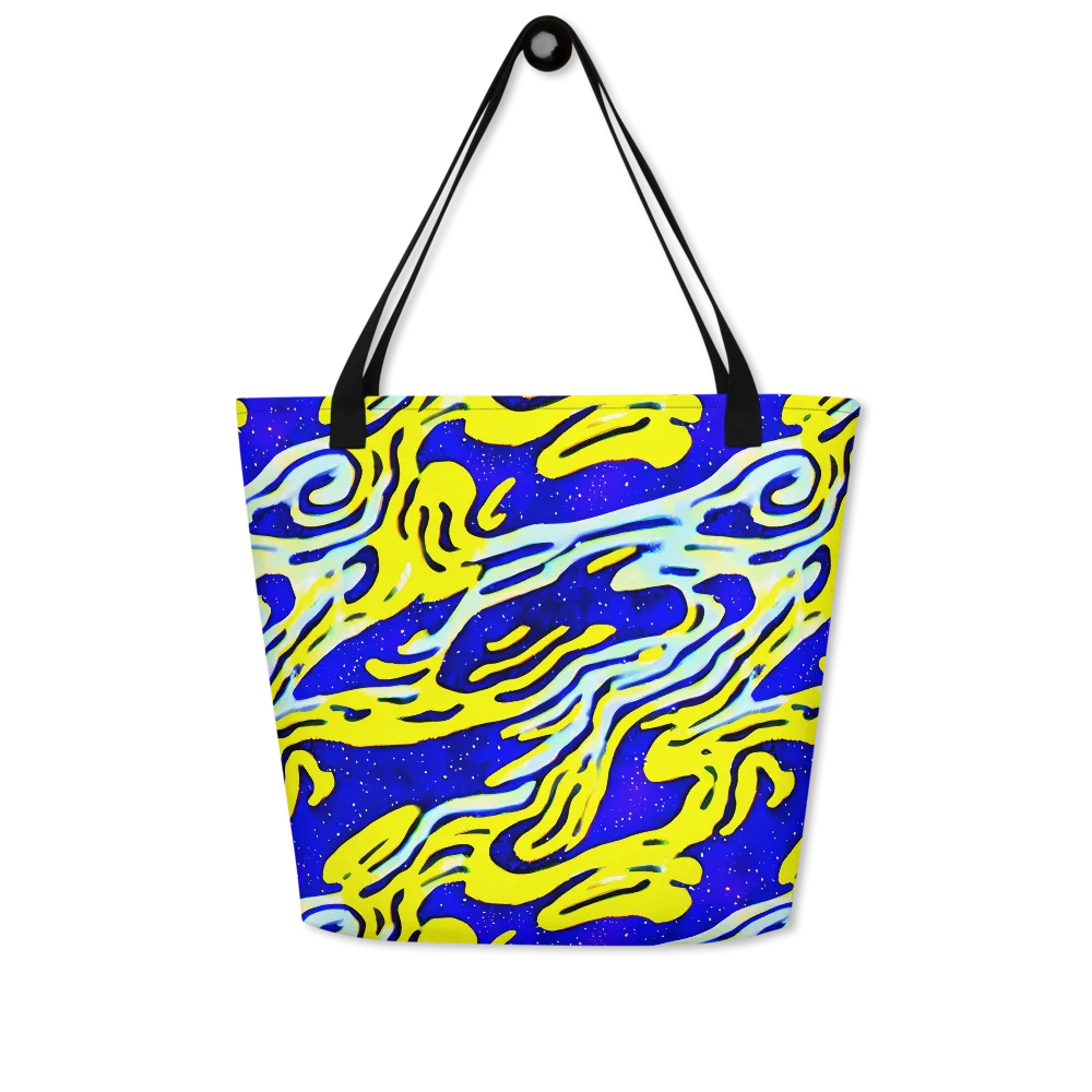Electric Horizon on Large Tote Bag W/ Pocket — Front