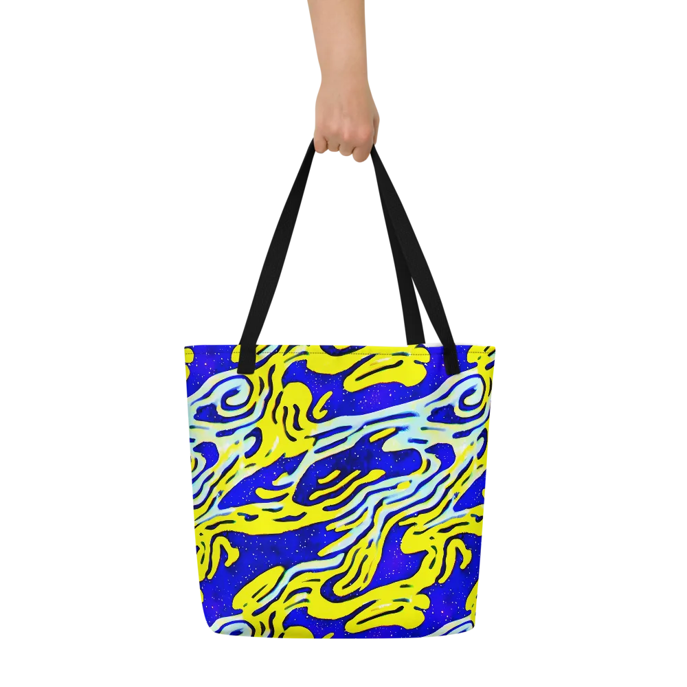 Electric Horizon on Large Tote Bag W/ Pocket — Front