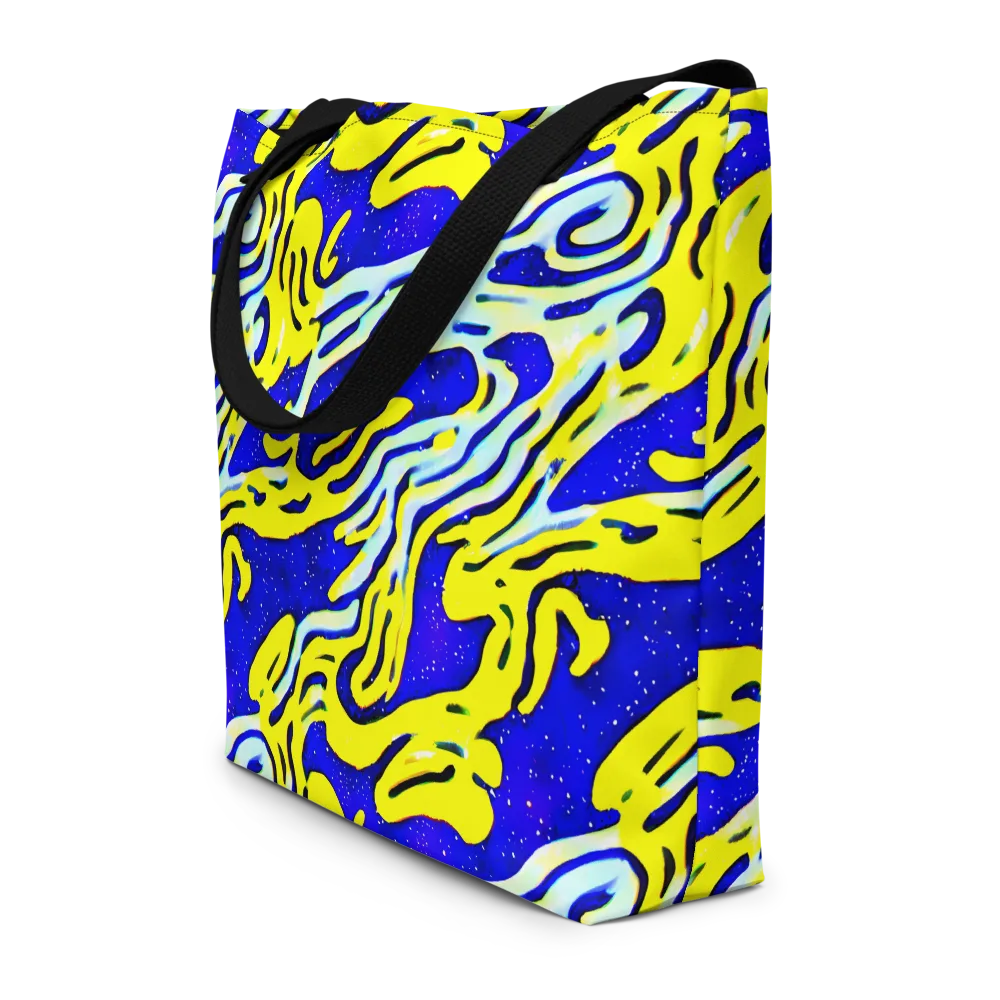 Electric Horizon on Large Tote Bag W/ Pocket — Front