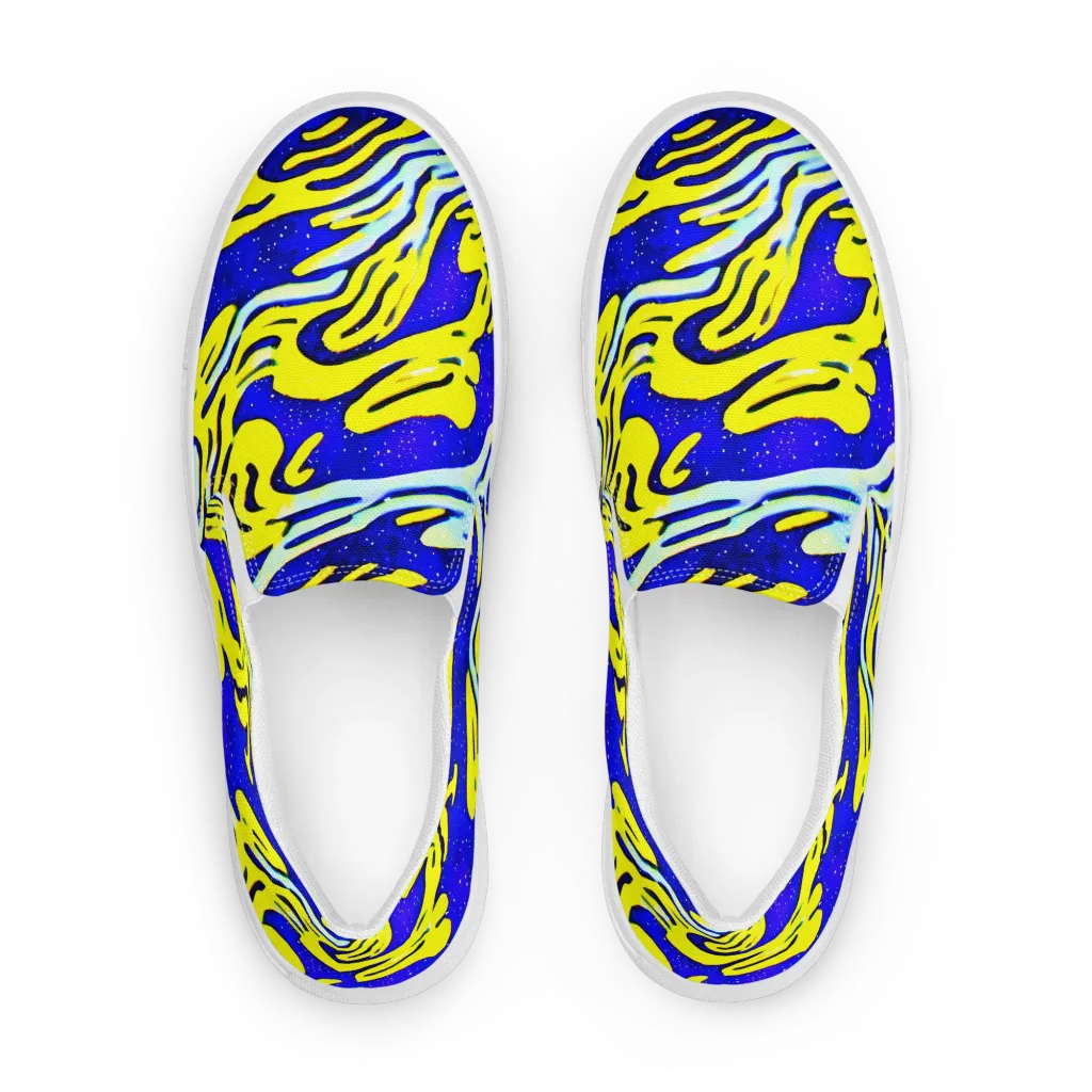 Electric Horizon on Women's Slip-On Canvas Shoes — Front
