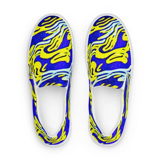 Electric Horizon on a Women's Slip-On Canvas Shoes