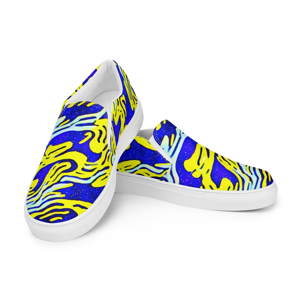 Electric Horizon on Women's Slip-On Canvas Shoes — Left Front