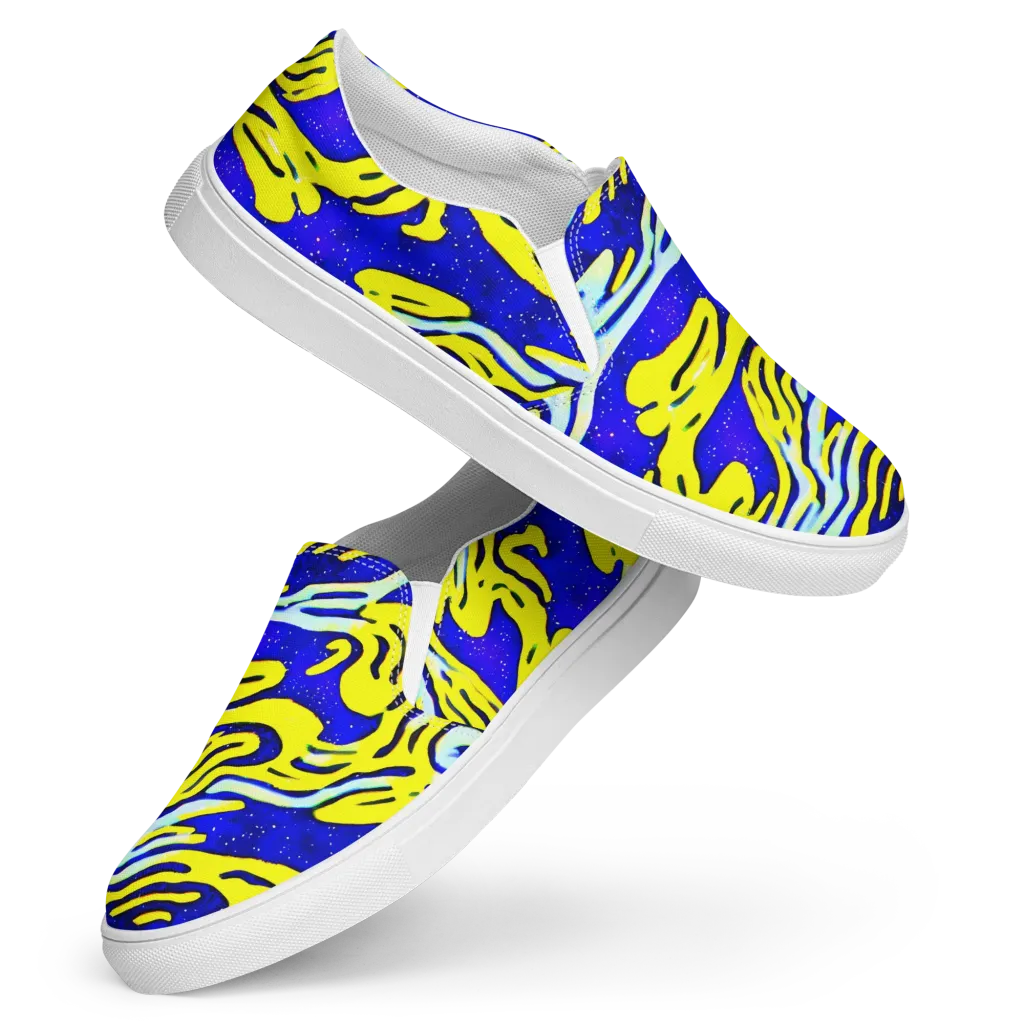 Electric Horizon on Women's Slip-On Canvas Shoes — Front