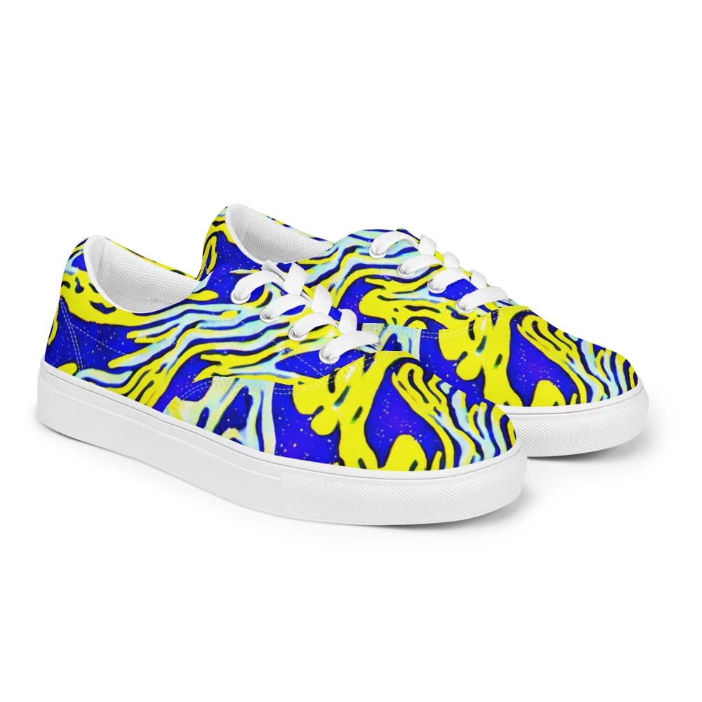 Electric Horizon on Men's Lace-Up Canvas Shoes — Right Front