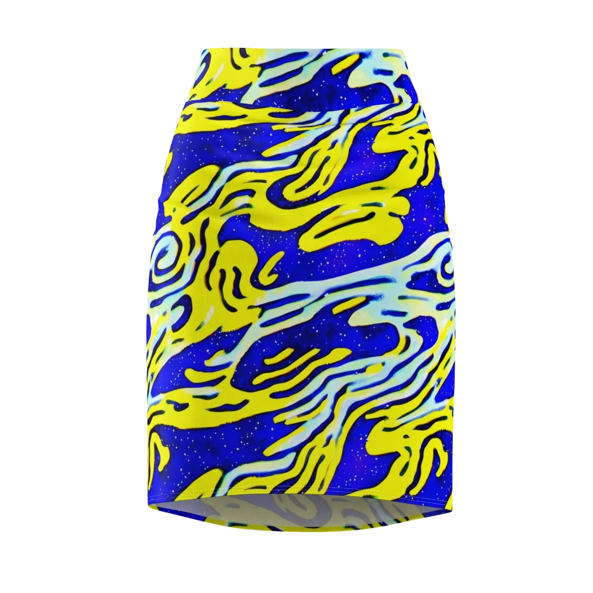 Electric Horizon on Pencil Skirt — Front