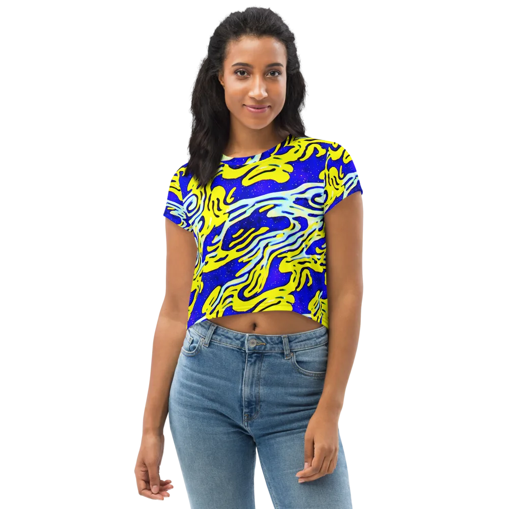 Electric Horizon on Crop Tee — Front