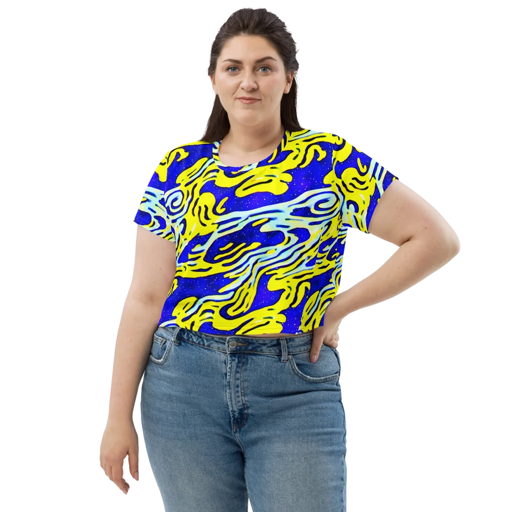 Electric Horizon on Crop Tee — Front