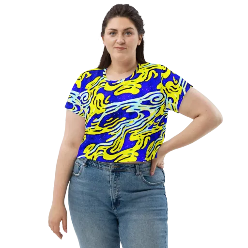 Electric Horizon on a Crop Tee