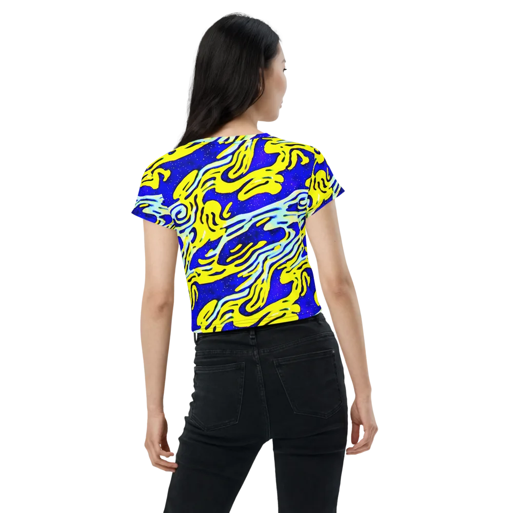 Electric Horizon on Crop Tee — Back