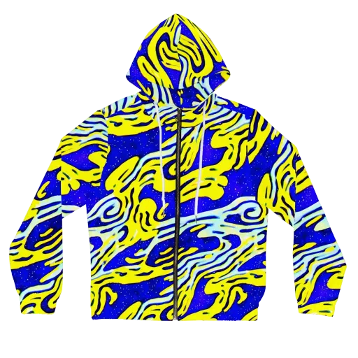 Electric Horizon on a Women's Full-Zip Hoodie