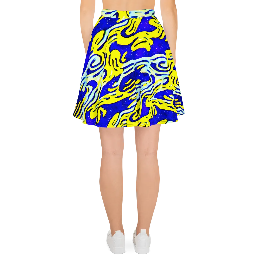 Electric Horizon on Skater Skirt — Back