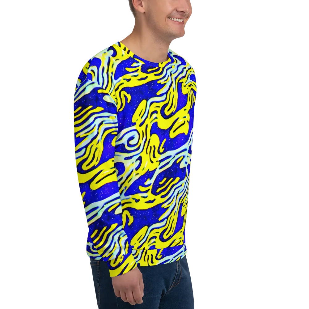 Electric Horizon on Sweatshirt — Right Front