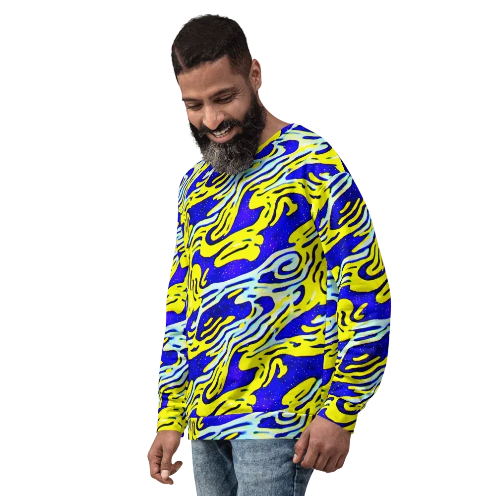 Electric Horizon on Sweatshirt — Left Front