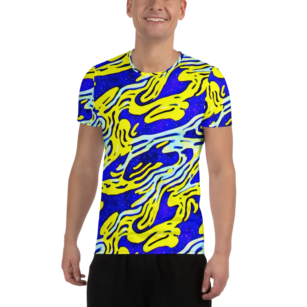 Electric Horizon on Men's Athletic T-Shirt — Front