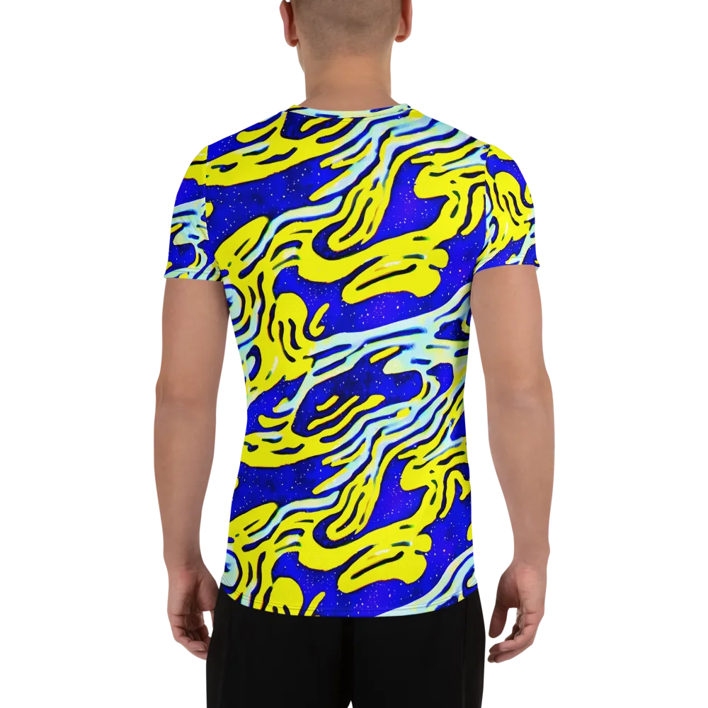 Electric Horizon on Men's Athletic T-Shirt — Back