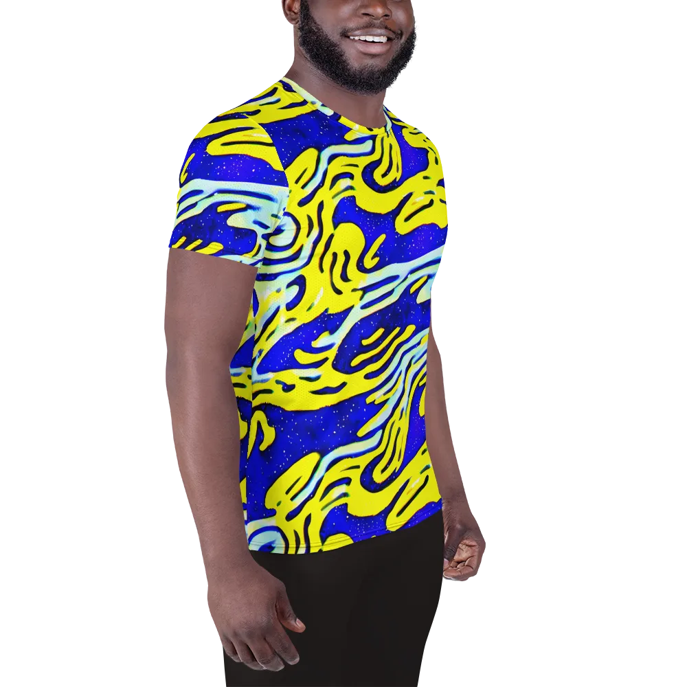 Electric Horizon on Men's Athletic T-Shirt — Right